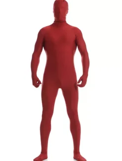 Dark Red Zentai Suit Adults Morph Suit Full Body Lycra Spandex Bodysuit for Men