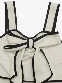 Date Night Dresses Maxi Backless Pleated Bows Sleeveless Off-The-Shoulder Sweet Ecru White Dress