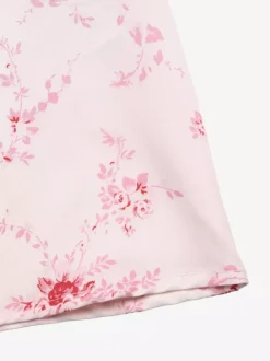Date Night Dresses Maxi Backless Lace Up Ruffles Sleeveless Floral Print Off-The-Shoulder Chic Pink Dress