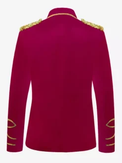 Deep Blue Vintage Costumes Top Polyester Buttons Long Sleeves Retro Costumes For Man