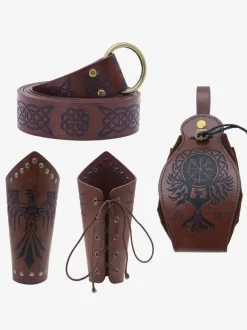 Deep Brown Steampunk Costume Men's Accessory Grommets