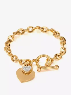 Double Heart Charm Bracelet For Women 2026
