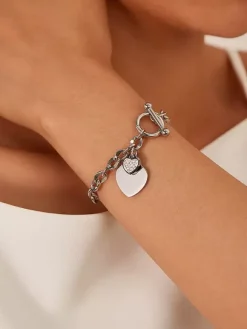 Double Heart Charm Bracelet For Women 2026