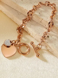 Double Heart Charm Bracelet For Women 2026