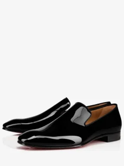 Dress Loafers For Man Round Toe Patent leather V cut Shaped Slip-On Prom Shoes Party Shoes
