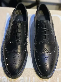 Dress Shoes For Men Fantastic Round Toe Rivets Cowhide
