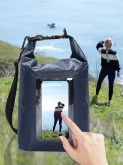 Dual Compartment Waterproof Dry Bag With Front Clear Phone Window