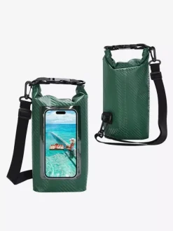 Dual Compartment Waterproof Dry Bag With Front Clear Phone Window