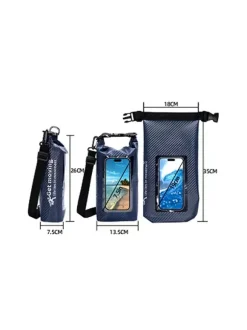 Dual Compartment Waterproof Dry Bag With Front Clear Phone Window