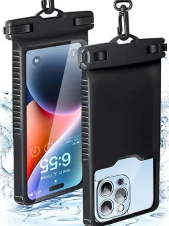 Dual-Compartment Waterproof Phone Pouch IPX8 30m Depth