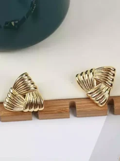 Earrings Gold Adult's Daily Casual Vintage Geometric Triangle Jewelry