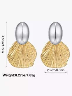 Earrings Gold Adult's Daily Casual Euro-Style Leaf Pattern Jewelry