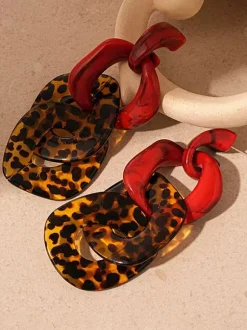 Earrings Leopard Adult's Daily Casual Euro-Style Geometric Irregular Jewelry