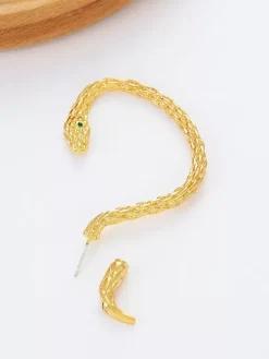 Earrings Silver Rhinestone Adult's Daily Casual Snake Print Jewelry