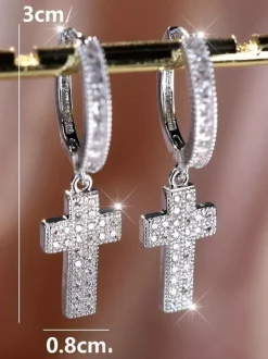 Earrings Gold Adult's Daily Casual Western Style cross Jewelry