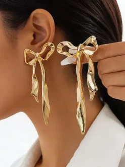 Earrings Gold Adult's Daily Casual Western Style butterfly Pattern Geometric Jewelry