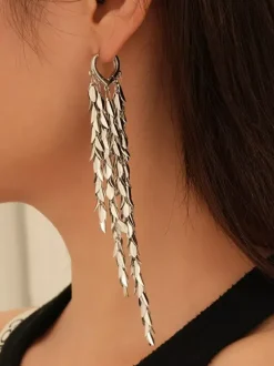 Earrings Gold Adult's Daily Casual Euro-Style Leaf Pattern Geometric Jewelry