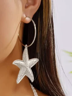 Earrings Gold Metal Teen Girl's Daily Casual Euro-Style Jewelry