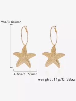 Earrings Gold Metal Teen Girl's Daily Casual Euro-Style Jewelry