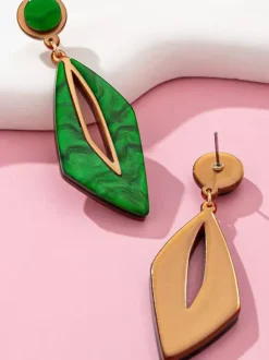 Earrings Green Teen Girl's Daily Casual Euro-Style Geometric Jewelry