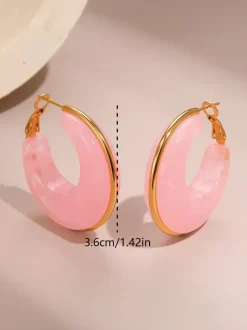 Earrings Pink Adult's Daily Casual Classic Geometric Geometric Jewelry