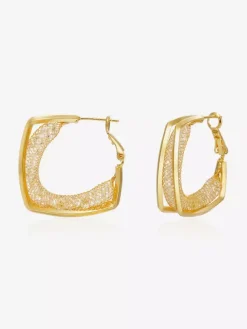 Earrings Silver Adult's Daily Casual Euro-Style Geometric Jewelry