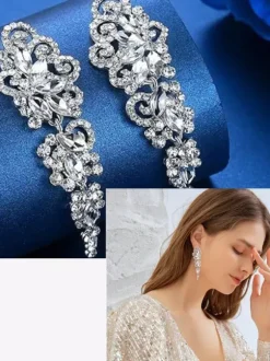 Earrings White Crystal Adult's Daily Casual Vintage Flower Jewelry