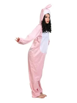 Easter Bunny Kigurumi Flannel Hare Rabbit Adult Winter Sleepwear Animal Costume Halloween onesie pajamas