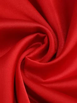 Elegant Rosette Maxi Evening Dress For Women - Red Satin Backless Bodycon Long Gown With 3D Flowers - Summer Prom Party 2026