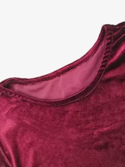 Elegant Velvet Mini Dress With Ruffle Hem Long Sleeve Bodycon Dress For Women 2026