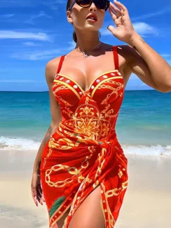 Ethnic Inspired Backless Adjustable Straps And Tulle 2 Pieces Set