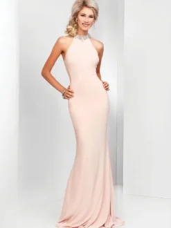 Evening Dress 2026 Mermaid Halter With Train Sleeveless Backless Satin Formal Dinner Dresses