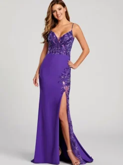 Evening Dress 2026 Ball Gown V-Neck Backless Floor-Length Applique Light Sky Blue Formal Dresses Wedding Guest Dresses Free Customization
