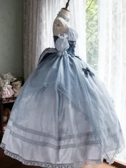 Fairy Lolita Dress Spaghetti Halter Corset Floor Length Lace Lolita Dress