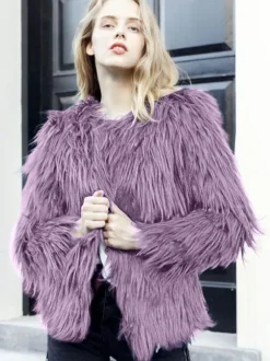 Faux Fur Coat Winter Short Eco-friendly Fur Coat For Women 2026