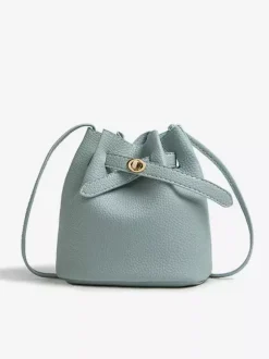 Faux Leather Bucket Bag Drawstring Crossbody Bag For Women 2026
