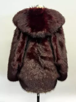 Faux Fur Coats With Hood High Low Design Winter Jacket For Women 2026