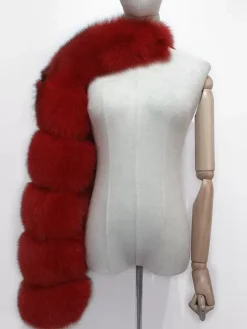 Faux Fur Coats Black No Waistline Asymmetrical Women Coat