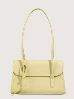 Faux Leather Baguette Bag Slim Shoulder Bag For Women 2026