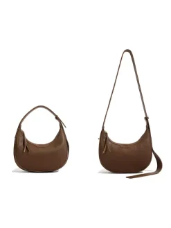 Faux Leather Hobo Bag Crescent Shoulder Bag For Women 2026