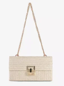 Flap Straw Bag With Chain Multi-compartment Vacation Shoulder Bag For Women 2026