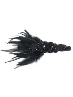 Flapper Headband 1920s Fashion Costume The Great Gatsby Feather Champagne Headpieces Women Vintage Costume Accessories