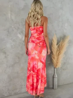 Floral Print One-Shoulder Long Dress For Women 2026
