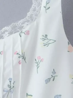 Floral Print Sweetheart Neckline A-line Midi Dress For Summer 2026