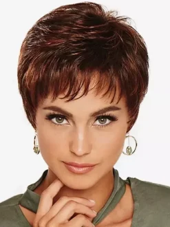 Fluffy Short Hair With Bangs Daily Synthetic Wig For Women 2026