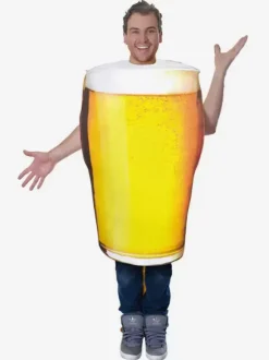 Food Costume Beer Adults Unisex Yellow Funny Costumes Halloween