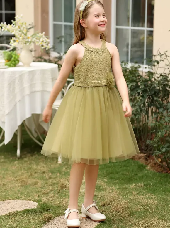 Girl Party Dress Flower Girl Dresses Wedding Kids Social Party Dress Wedding Flower Girl Dress Flower Girl Dresses Sleeveless Flowers