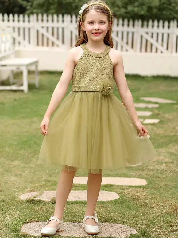 Girl Party Dress Flower Girl Dresses Wedding Kids Social Party Dress Wedding Flower Girl Dress Flower Girl Dresses Sleeveless Flowers
