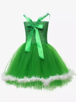 Girl's Christmas Set Red Dress Cloak Hat Polyester Christmas Holidays Costumes