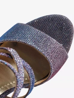 Glitter Sexy Sandals Platform Open Toe Criss Cross High Heel Sandals